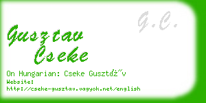 gusztav cseke business card